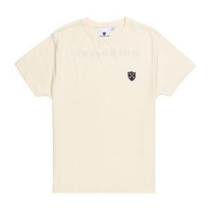 100% supima cotton tee with embroidered crest logo